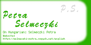 petra selmeczki business card